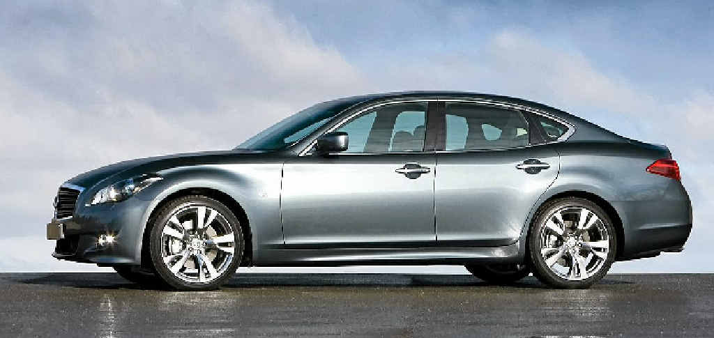 Infiniti's hybrid M sedan. Infiniti's hybrid M sedan.